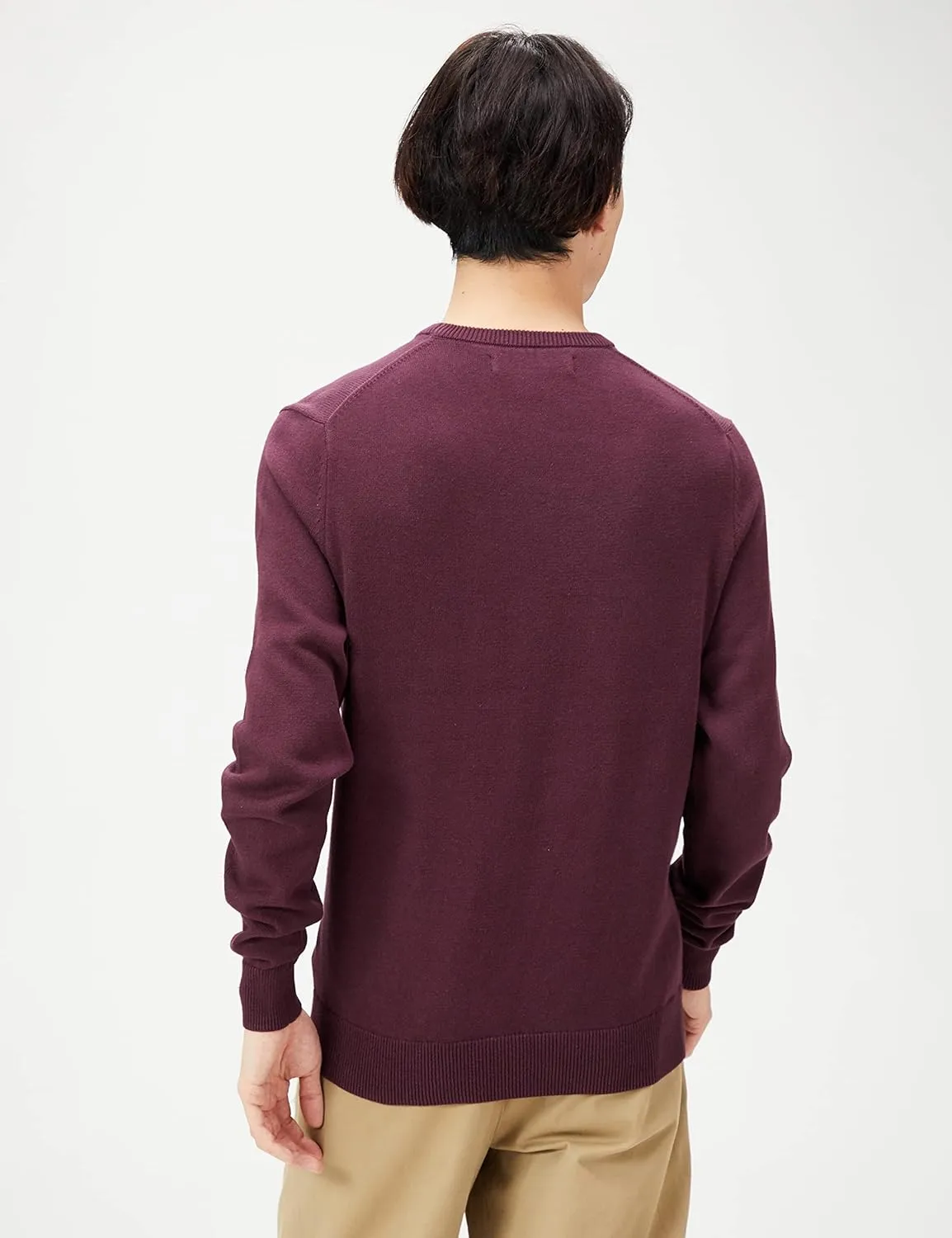 Amazon Essentials Men's Long-Sleeve Crewneck Sweater, 100% Cotton, Big & Tall Options Available