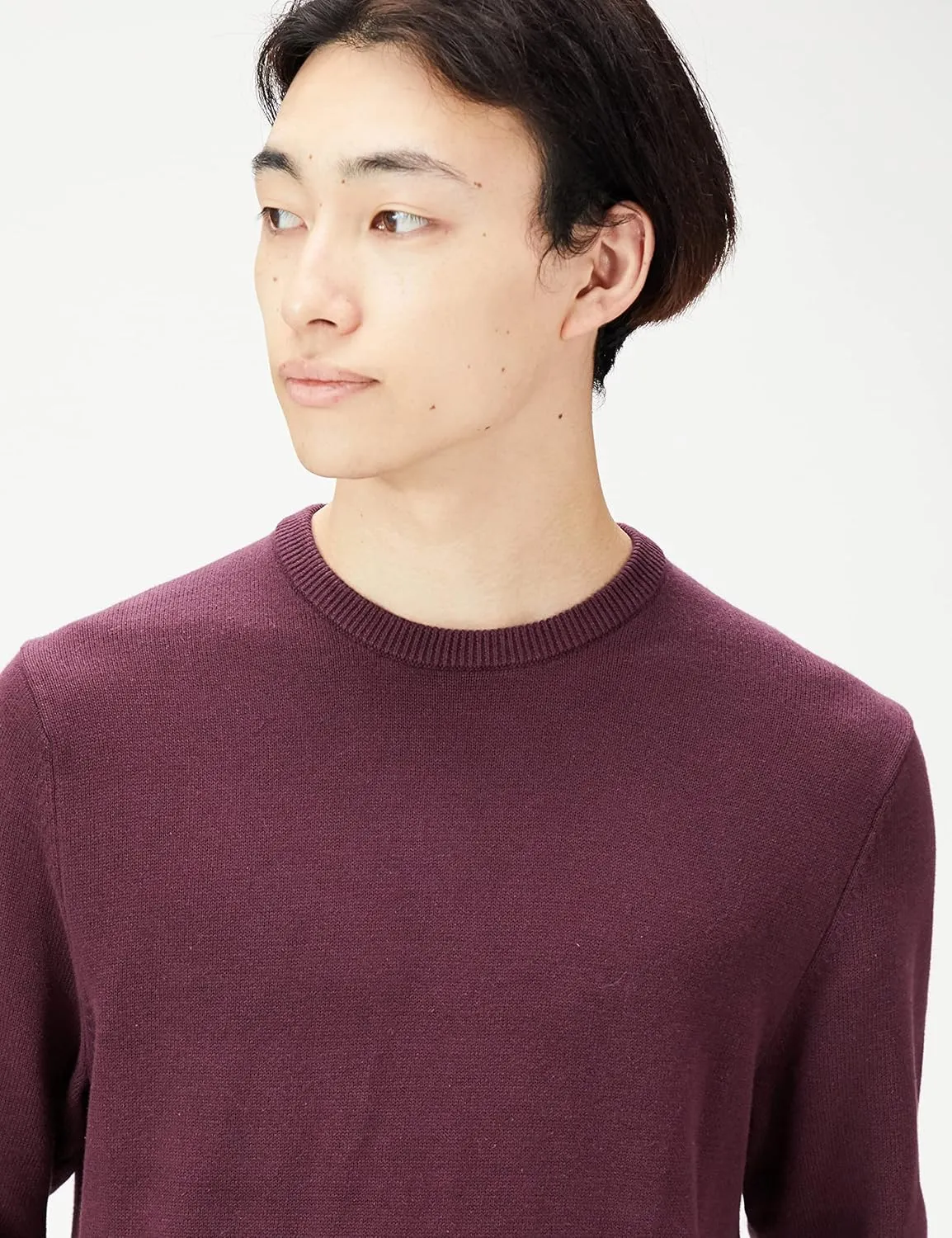 Amazon Essentials Men's Long-Sleeve Crewneck Sweater, 100% Cotton, Big & Tall Options Available