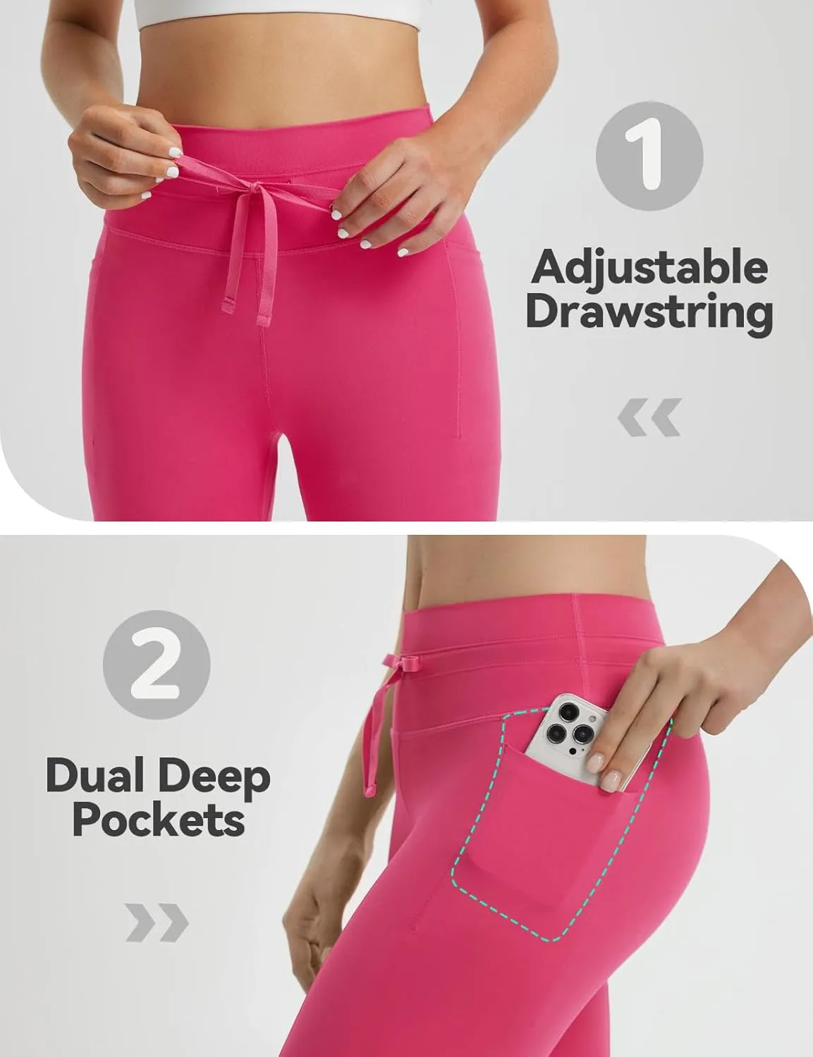 baleaf Women 8" Biker Shorts with Pockets, High Waisted Workout Short Tummy Control Yoga Gym Spandex Running Volleyball