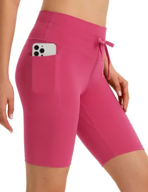 baleaf Women 8" Biker Shorts with Pockets, High Waisted Workout Short Tummy Control Yoga Gym Spandex Running Volleyball