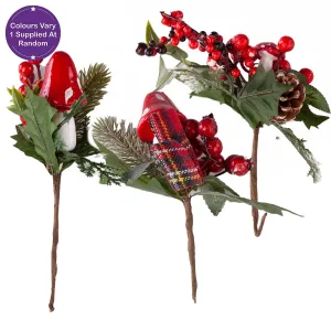 Christmas Berry Picks 3 Styles Assorted