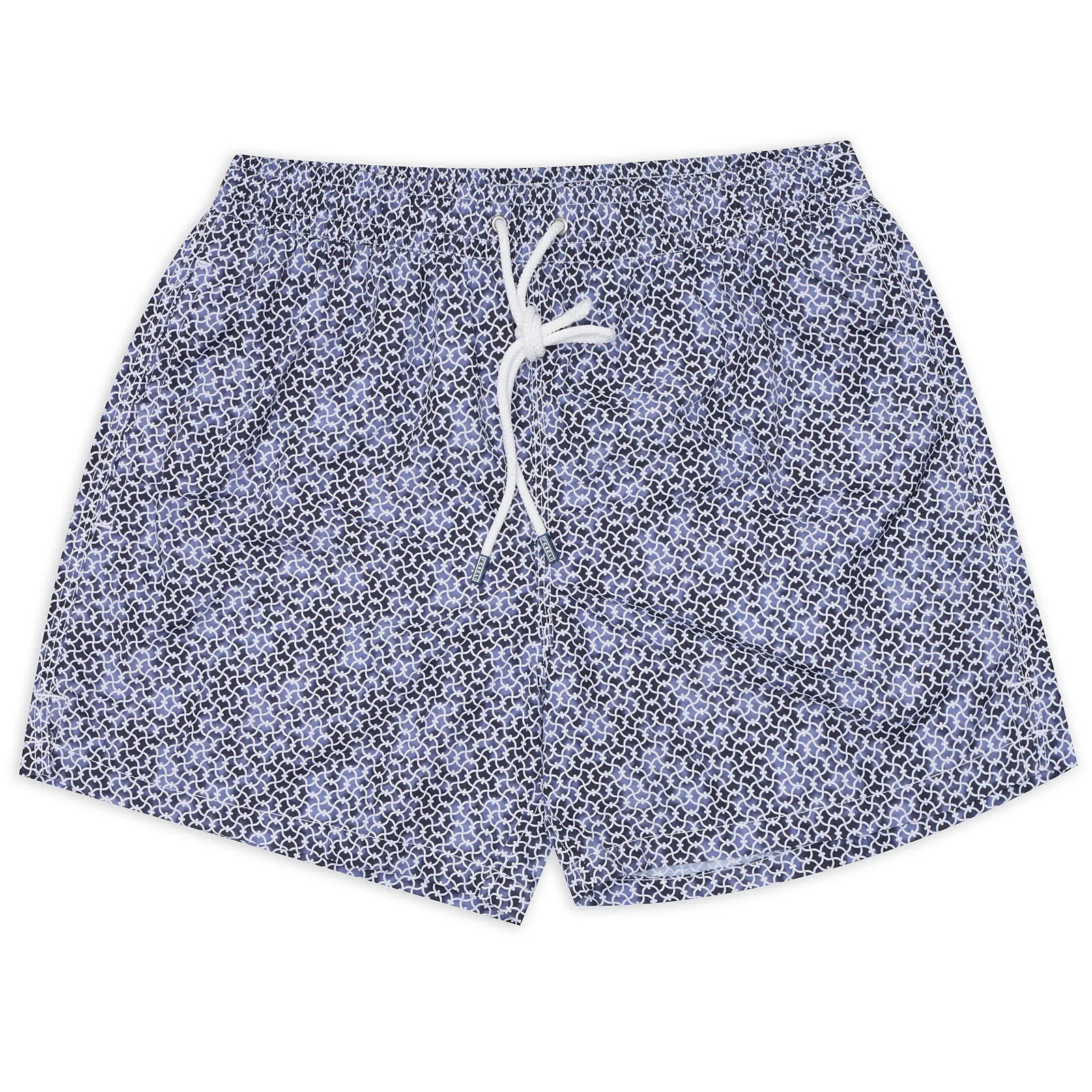 FEDELI Navy Blue-Gray Madeira Airstop Swim Shorts Trunks NEW S
