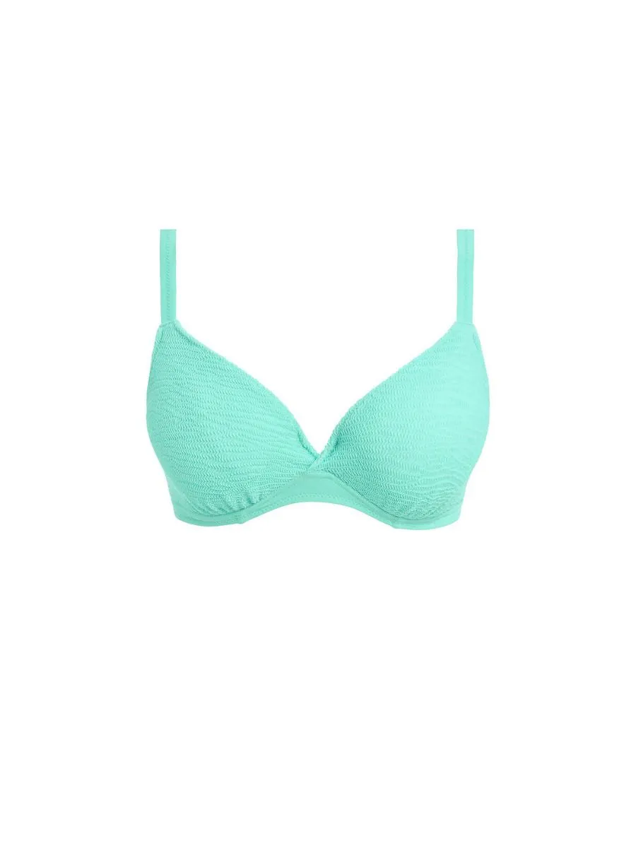 Ibiza Waves Plunge Bikini Top - Frozen
