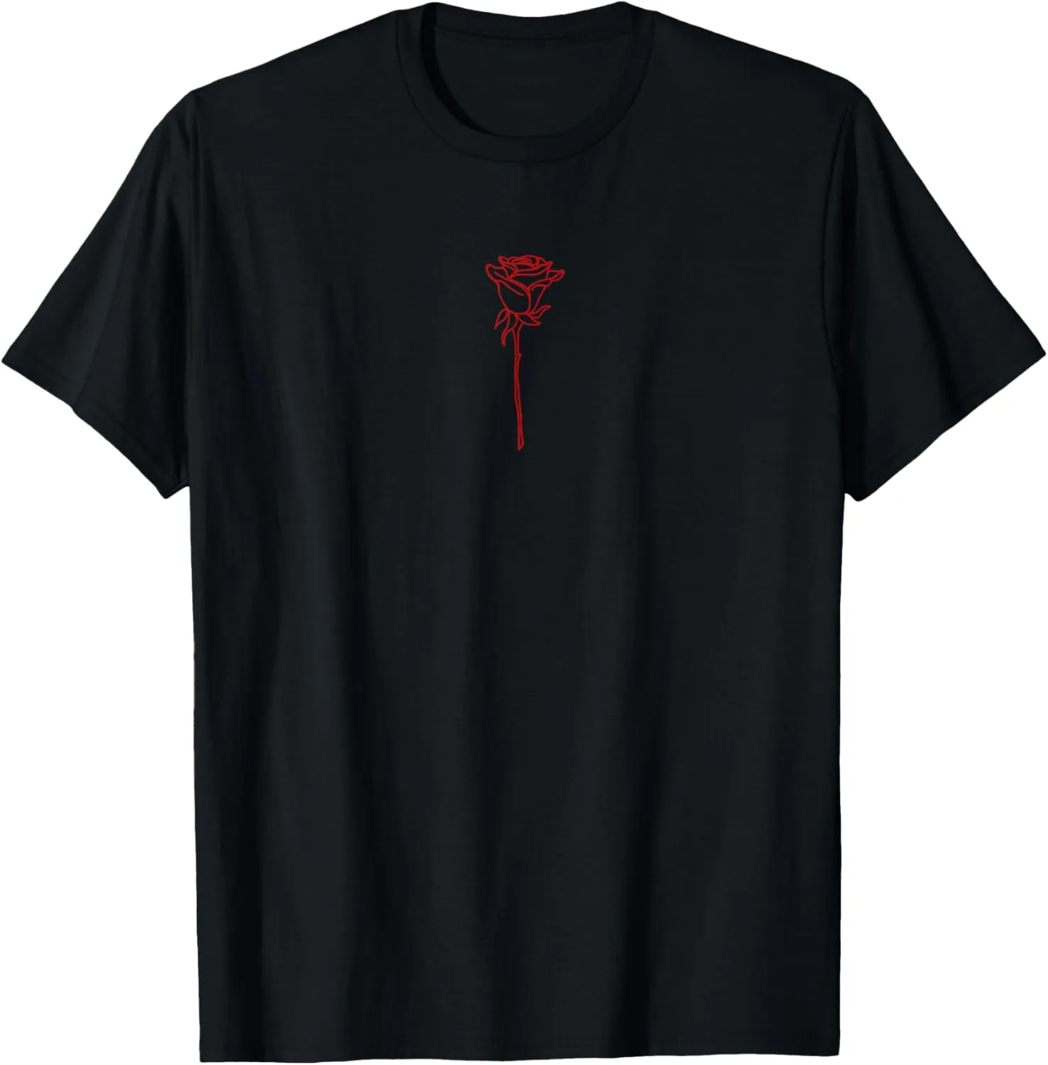 Minimalist Aesthetic Red Rose Soft Grunge Punk Goth Artsy T-Shirt