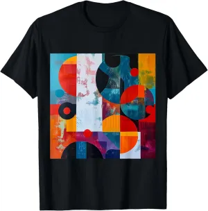 modern abstract pattern art design, Boho Abstract Geometric T-Shirt