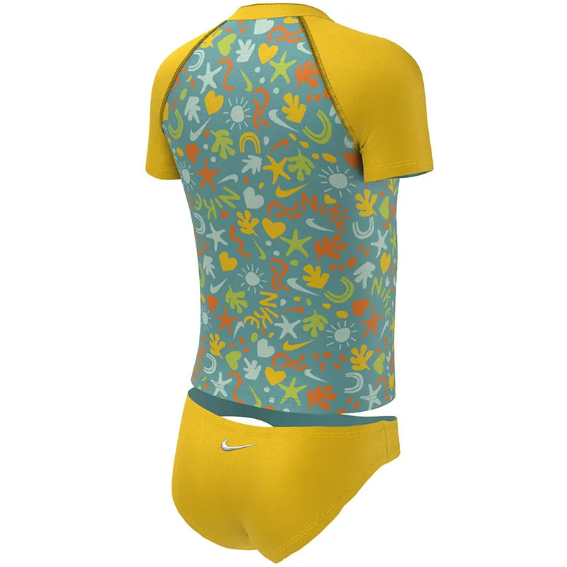 Nike - Fun Forest Short Sleeve Top Bikini Set (Washed Teal)