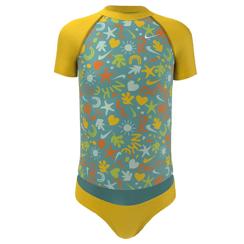 Nike - Fun Forest Short Sleeve Top Bikini Set (Washed Teal)