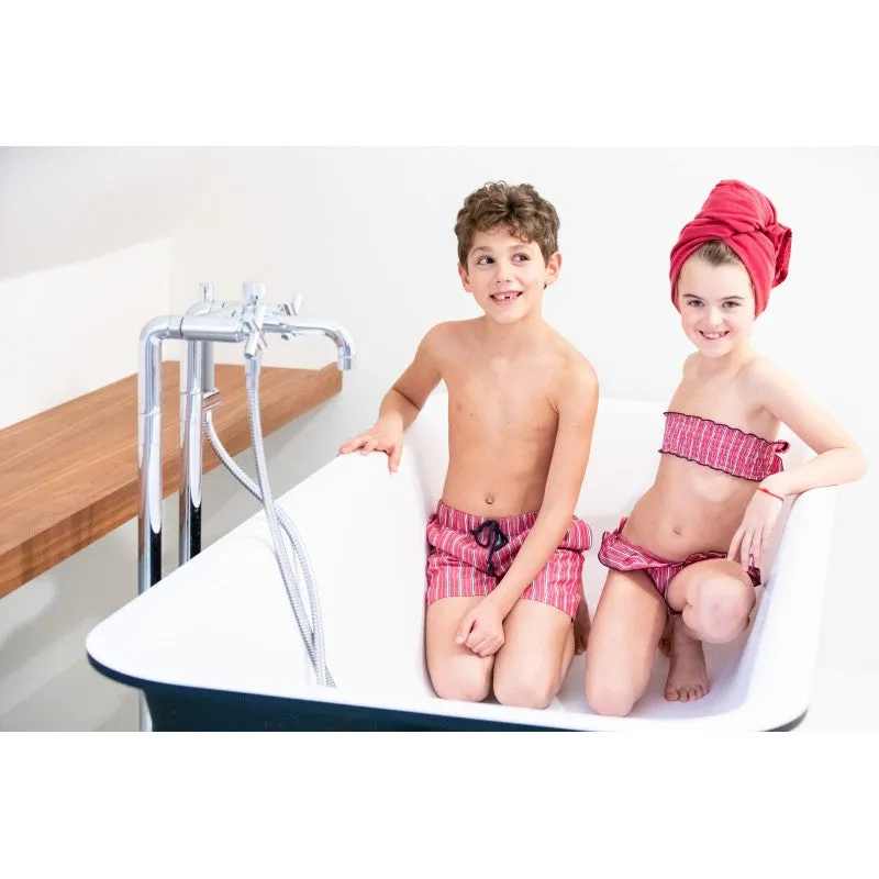 Piccolo Swim Shorts, Sorrento Red Stripe