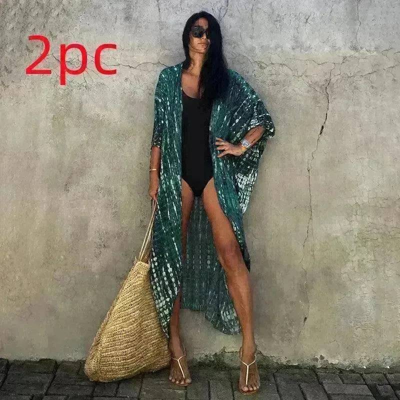 Polyester Ladies Sun Protection Resort Beach Dress Cover Up