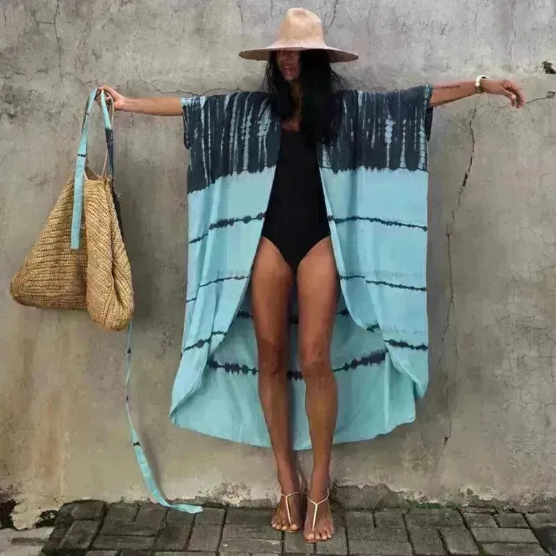 Polyester Ladies Sun Protection Resort Beach Dress Cover Up