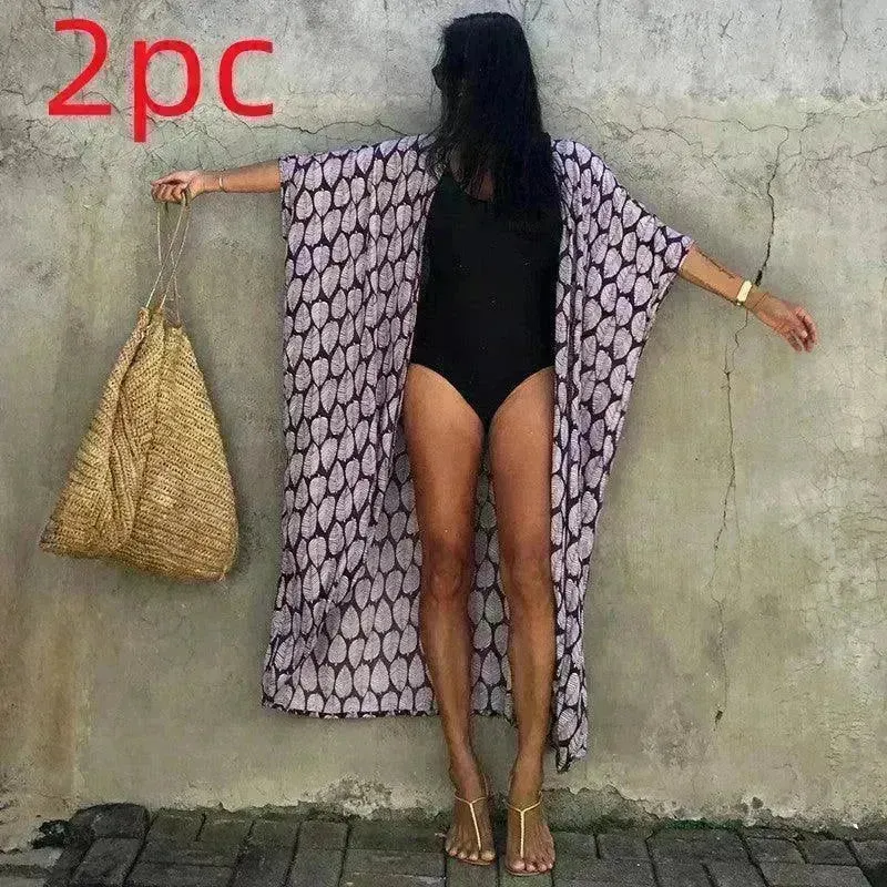 Polyester Ladies Sun Protection Resort Beach Dress Cover Up
