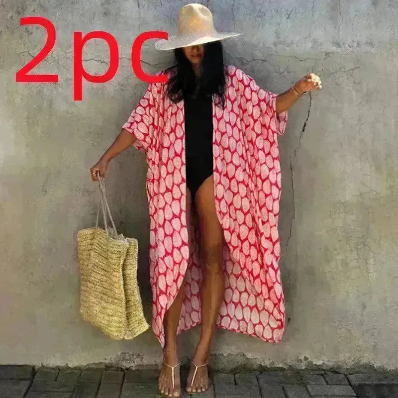 Polyester Ladies Sun Protection Resort Beach Dress Cover Up