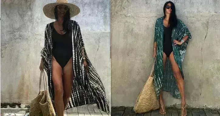 Polyester Ladies Sun Protection Resort Beach Dress Cover Up