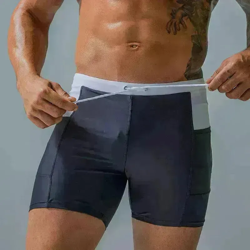 Professional Swimming Trunks With Side Pockets