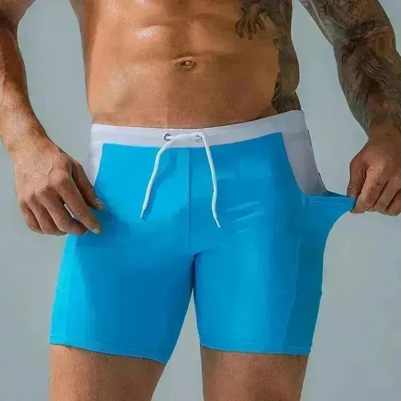 Professional Swimming Trunks With Side Pockets