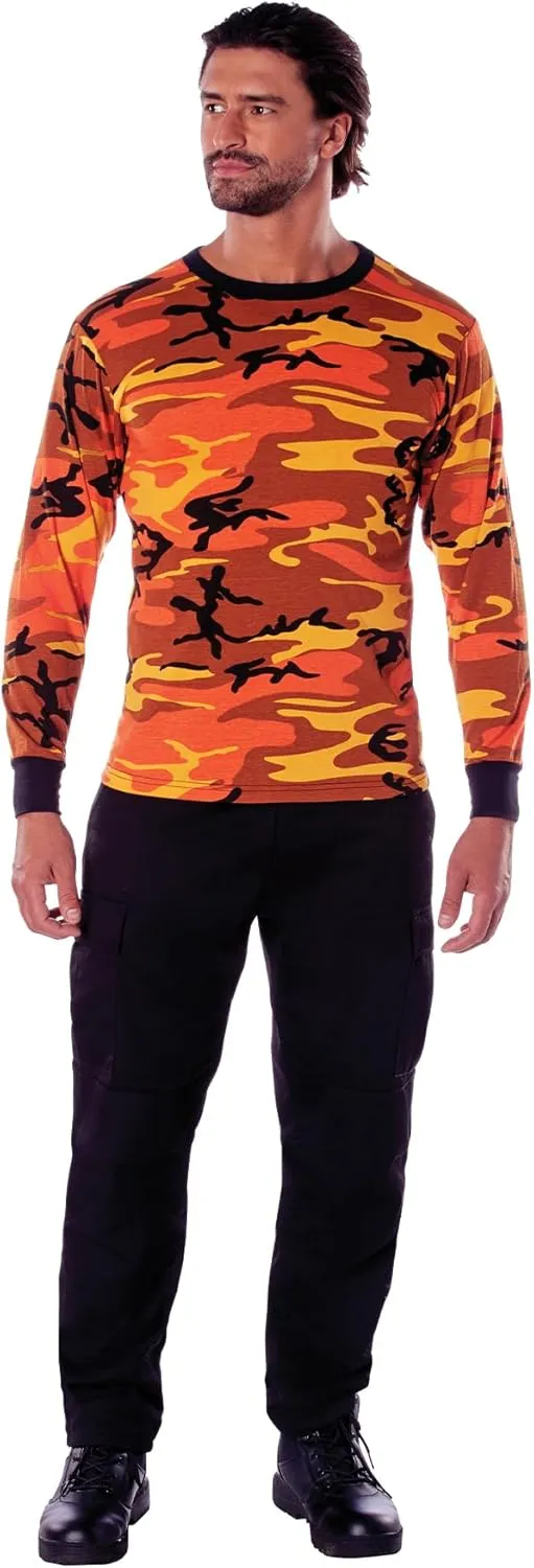 Rothco Mens Long Sleeve Color Camo T-Shirt