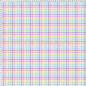 Spandex Gingham Pastel Rainbow Small