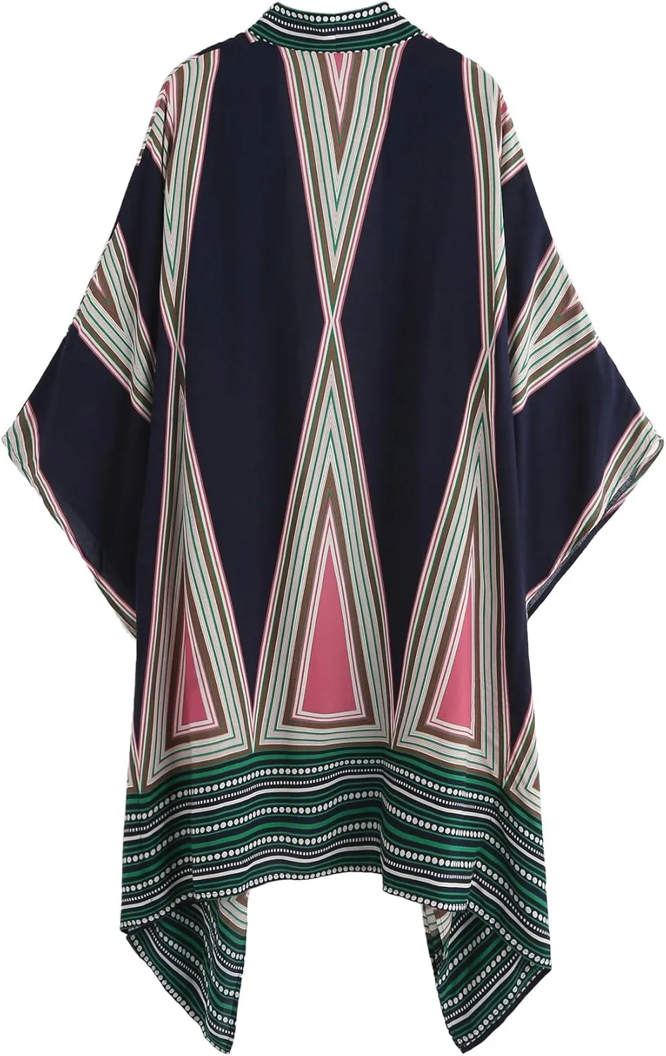 SweatyRocks Women Kimono Vintage Floral Beach Long Cover Up