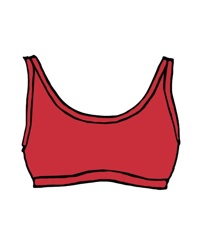 Swimwear Top Classic Red