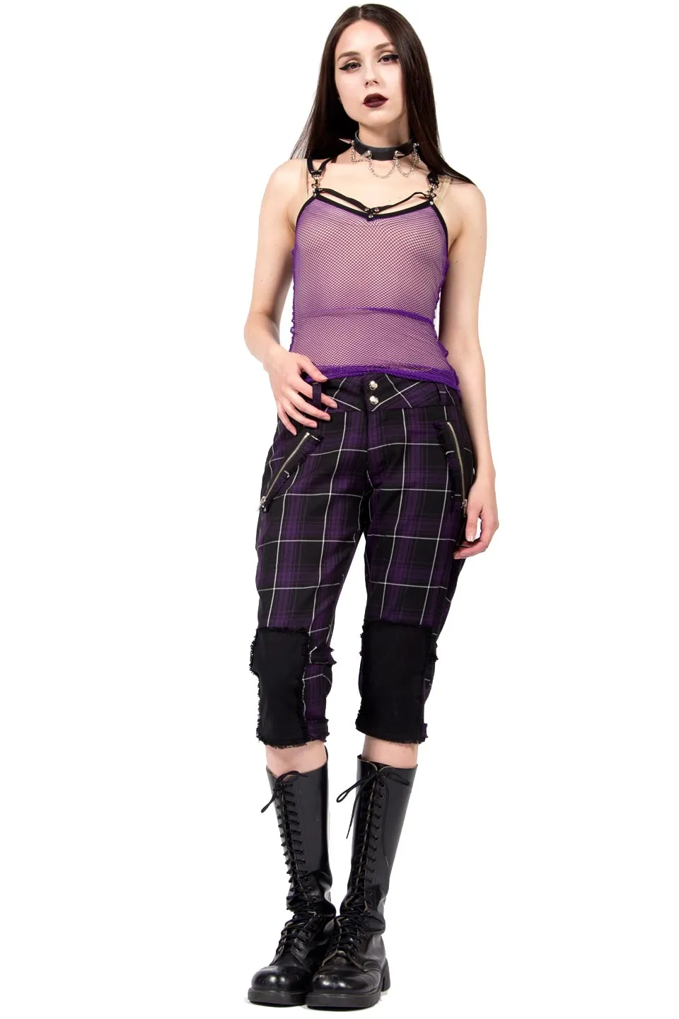 Vintage Purple Fishnet Tank Top