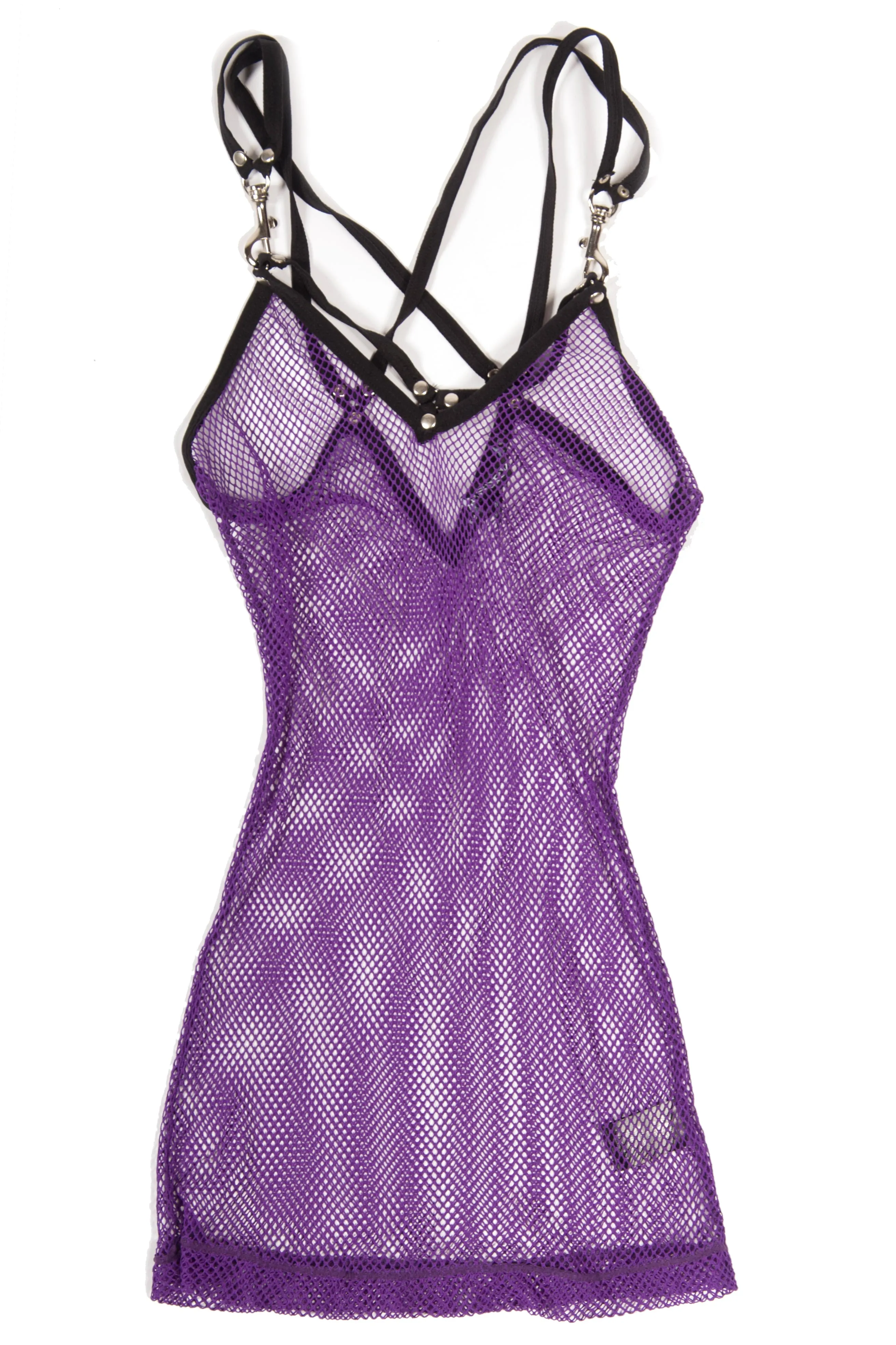 Vintage Purple Fishnet Tank Top