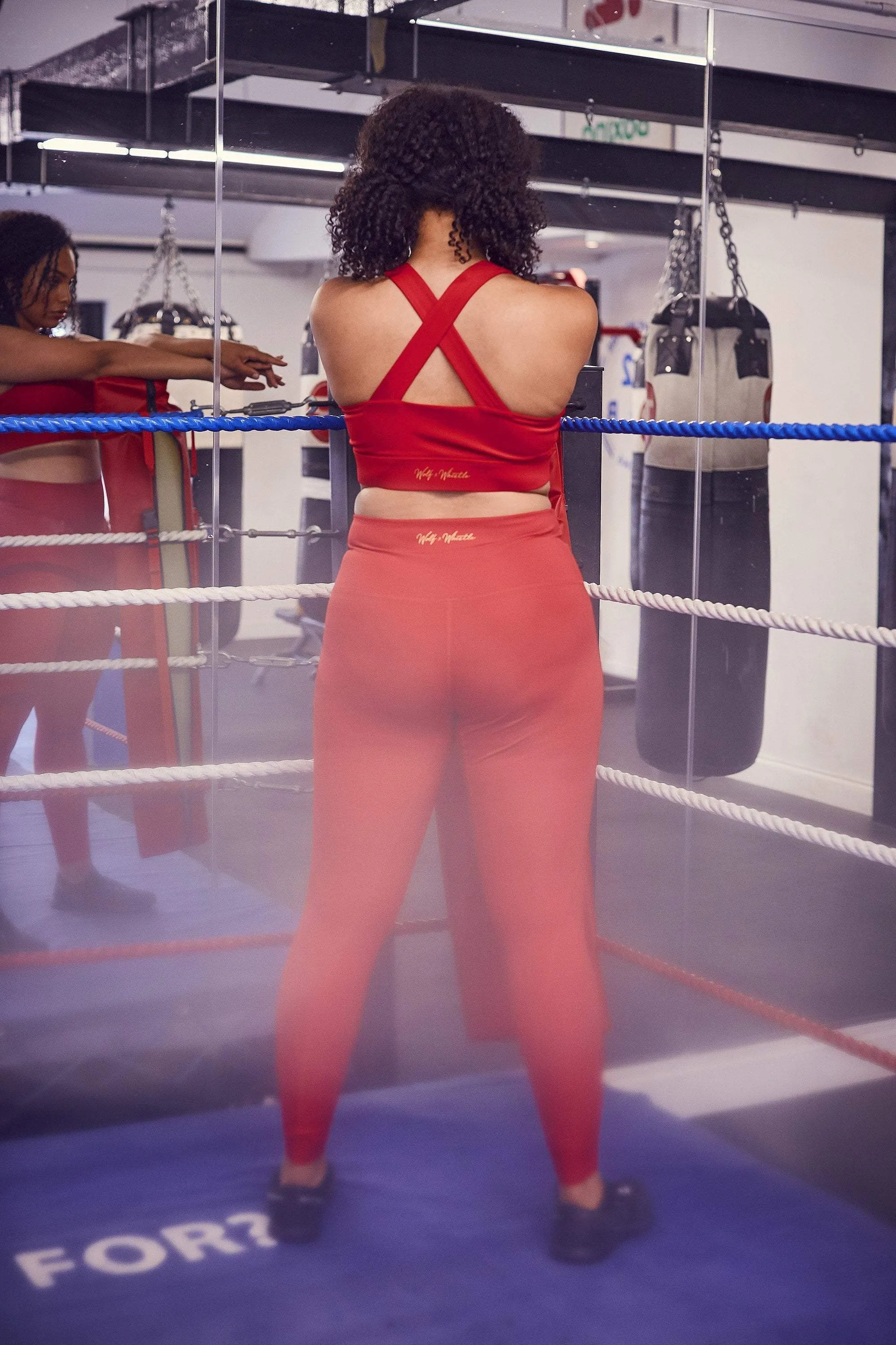 Wolf & Whistle Cross Back Bra Red Curve