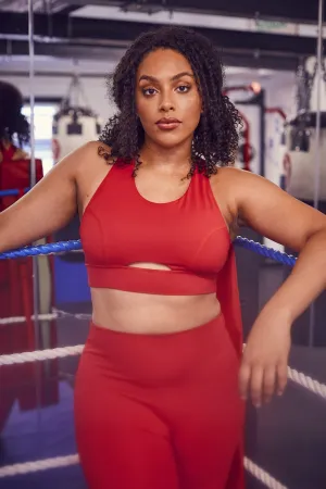 Wolf & Whistle Cross Back Bra Red Curve