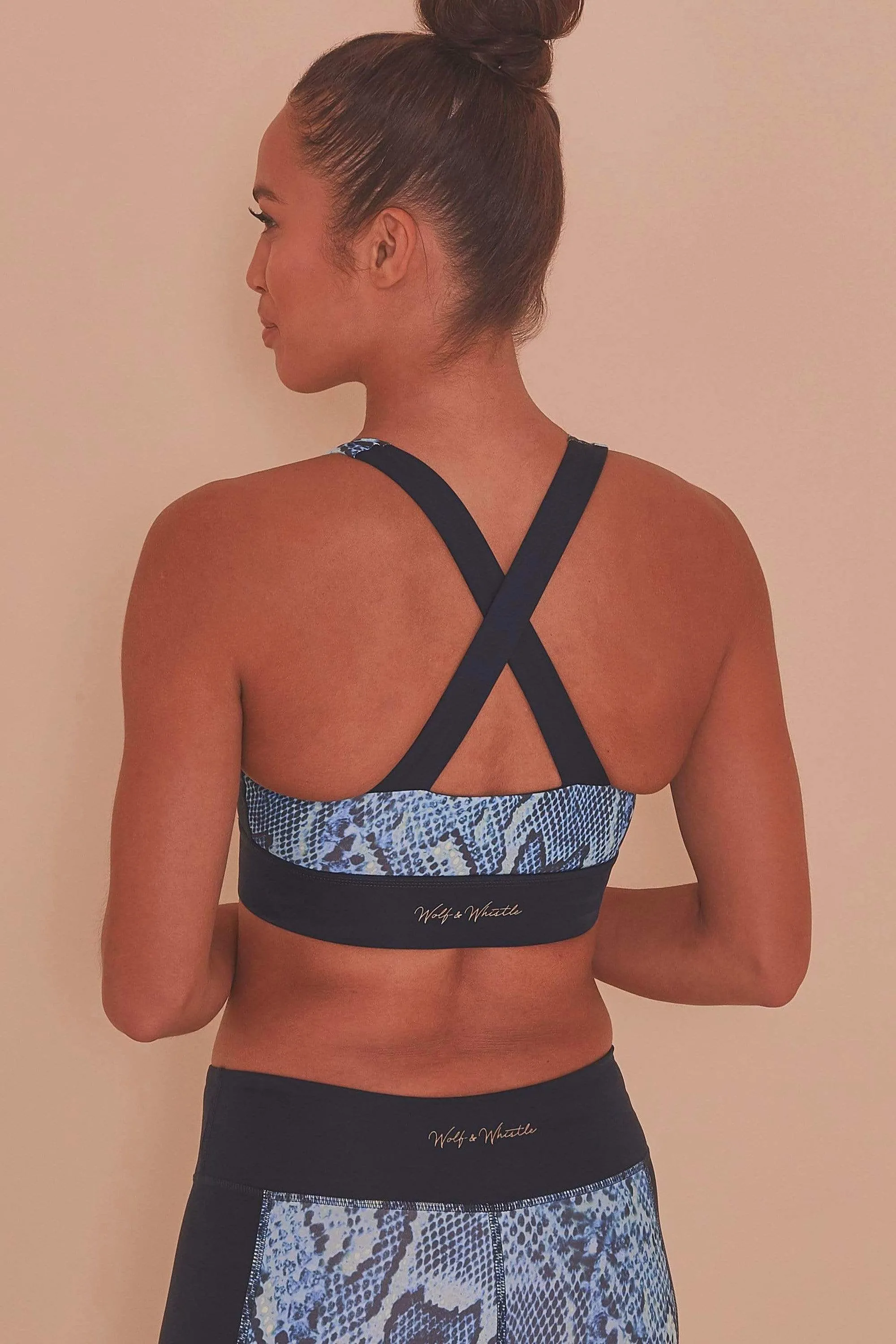 Wolf & Whistle Cross Back Bra Snake