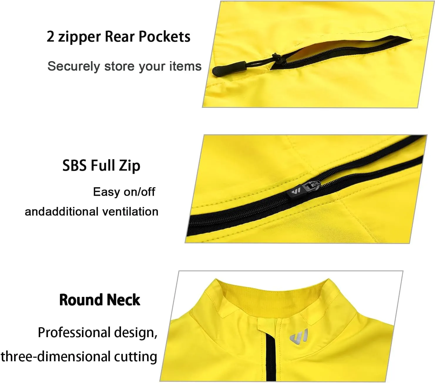 Women Cycling Jacket,Windbreaker Breathable Running Jackets Lightweight Packable Hiking Jersey With 3 Zipper Pockets