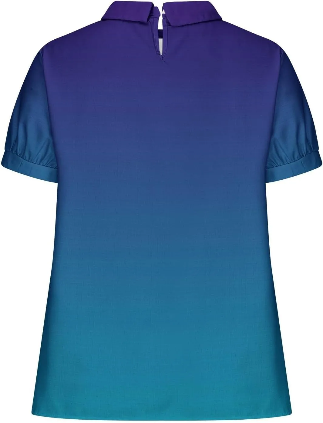 Womens Summer Tops Short Sleeved Creative Gradient Patchwork Color Cute Shirt T Shirt Shirts for Women Linen Blouses