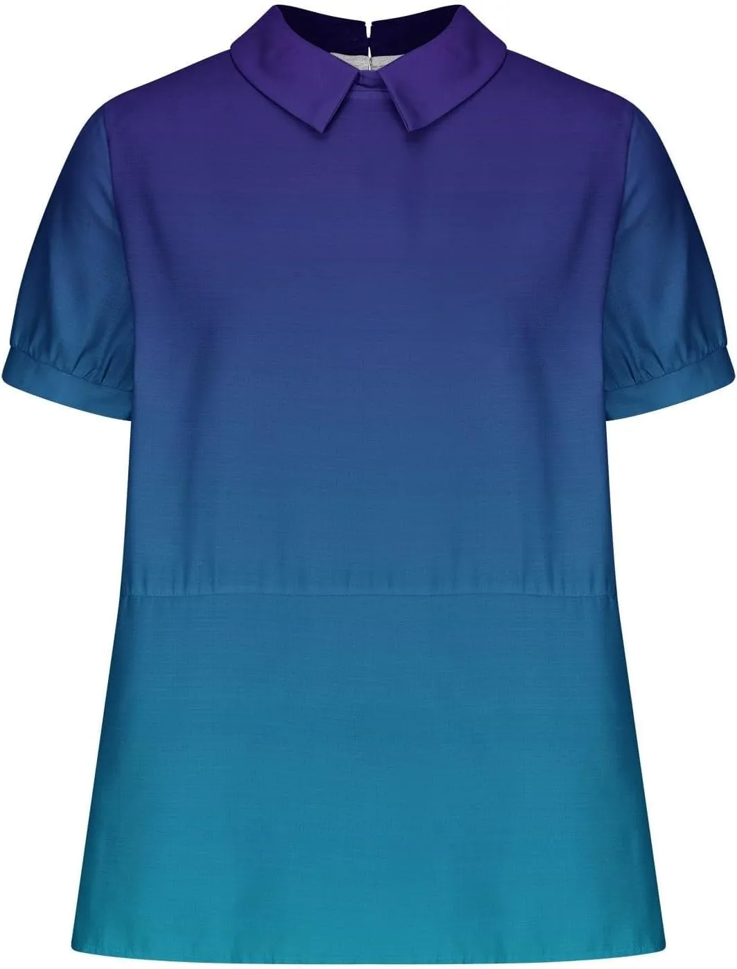 Womens Summer Tops Short Sleeved Creative Gradient Patchwork Color Cute Shirt T Shirt Shirts for Women Linen Blouses